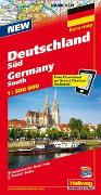 Deutschland Süd Strassenkarte 1:500 000. 1:500'000