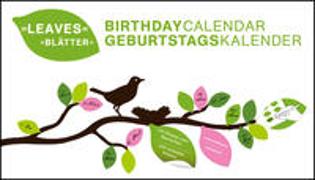 N NEUMANNVERLAGE - Blätter Geburtstagskalender, 42x24cm, immerwährender Geburtstagskalender, Spiralbindung, Platz für Notizen und Geburtstage